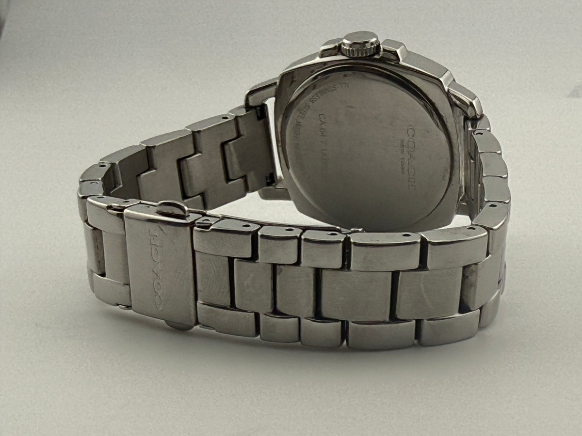 Coach Boyfriend Stainless Steel Crystal Accented Women's Watch