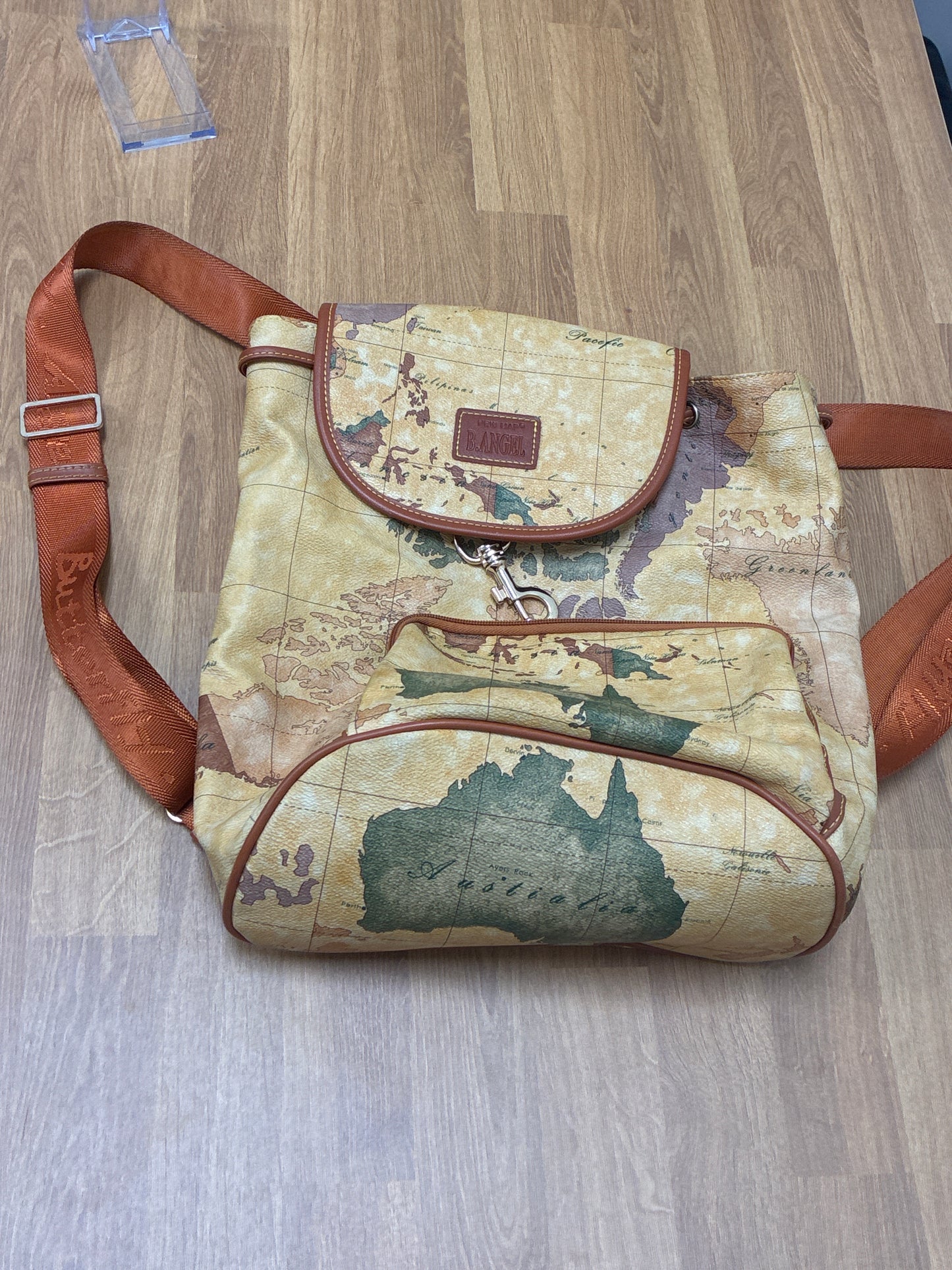 Bangel - faux leather backpack- new map