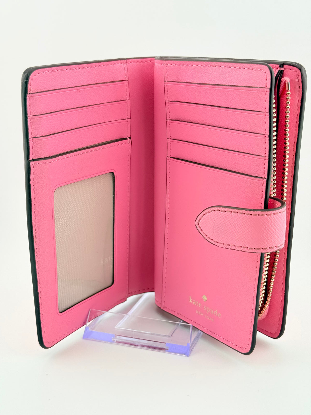 Pink Kate Spade Madison Medium Compact Bifold Wallet