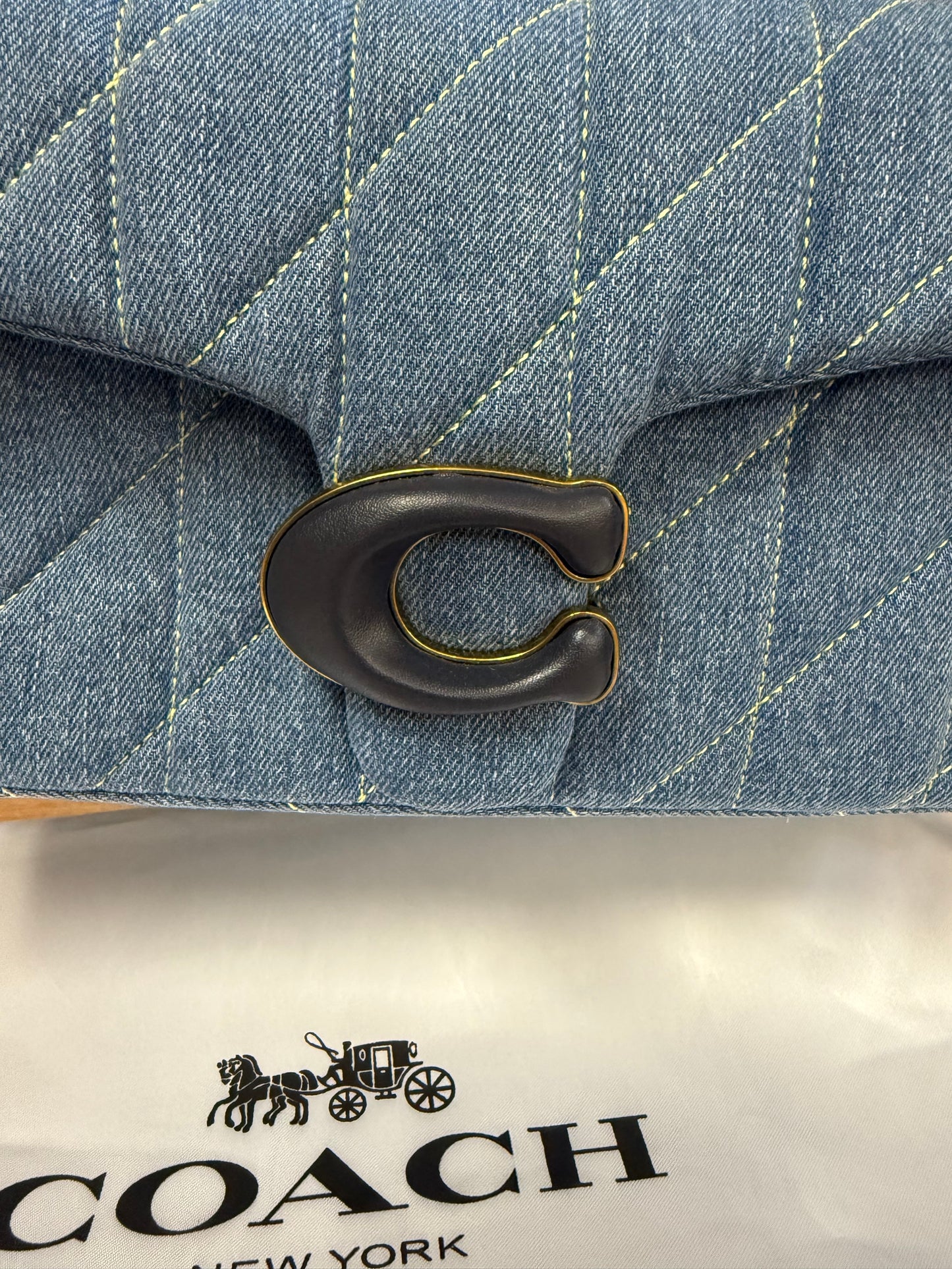 COACH Tabby 26 Quilted Denim Shoulder Bag