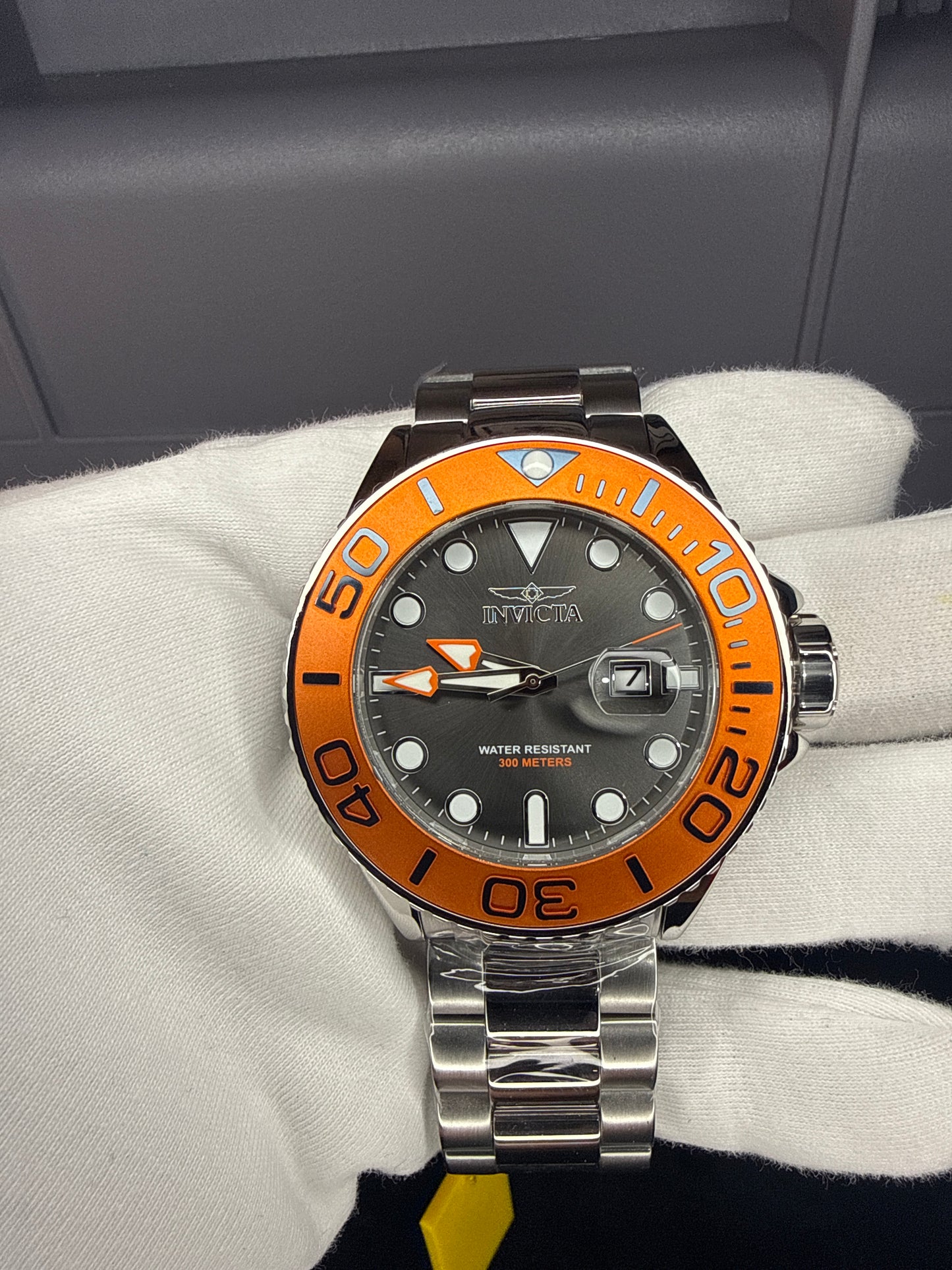 Invicta Grand Diver - 52mm, Steel and Orange