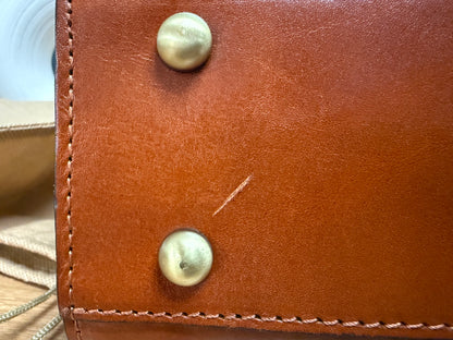 Patricia Nash Rosina Leather Satchel – Tan Cutout Tooled Pattern