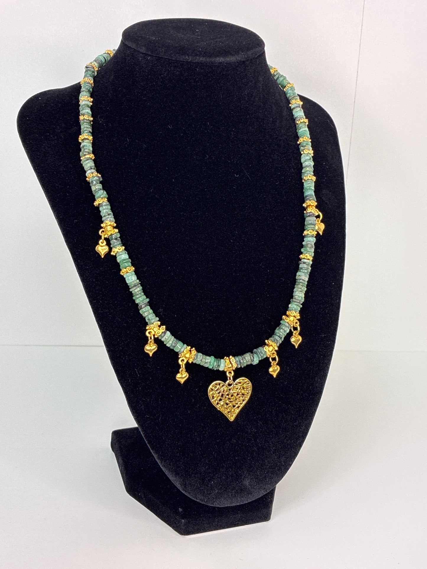 Invicta Angel Emerald Heart Necklace- 18”