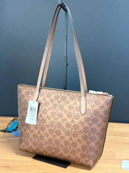 Coach Fiona Zip Tote Bag in Signature Canvas