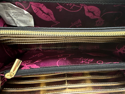 Betsey Johnson Black and Blue Crossbody Wallet