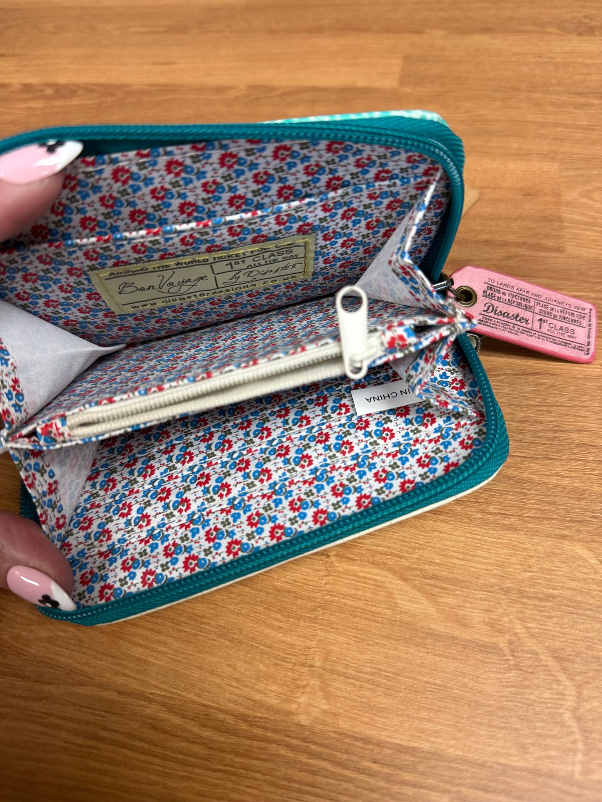 Bon Voyage Zip Wallet-Disaster Designs/House of Disaster New with Tags