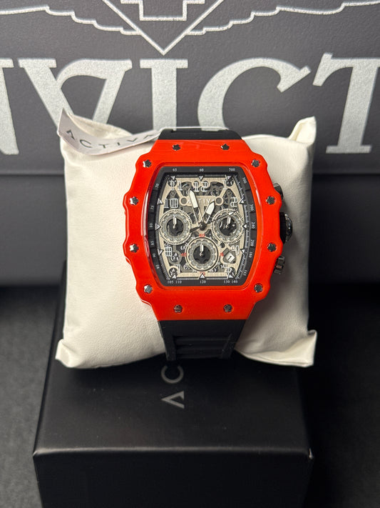 Active Fury X Invicta with skeleton dial – 44.3 mm, Red, Black