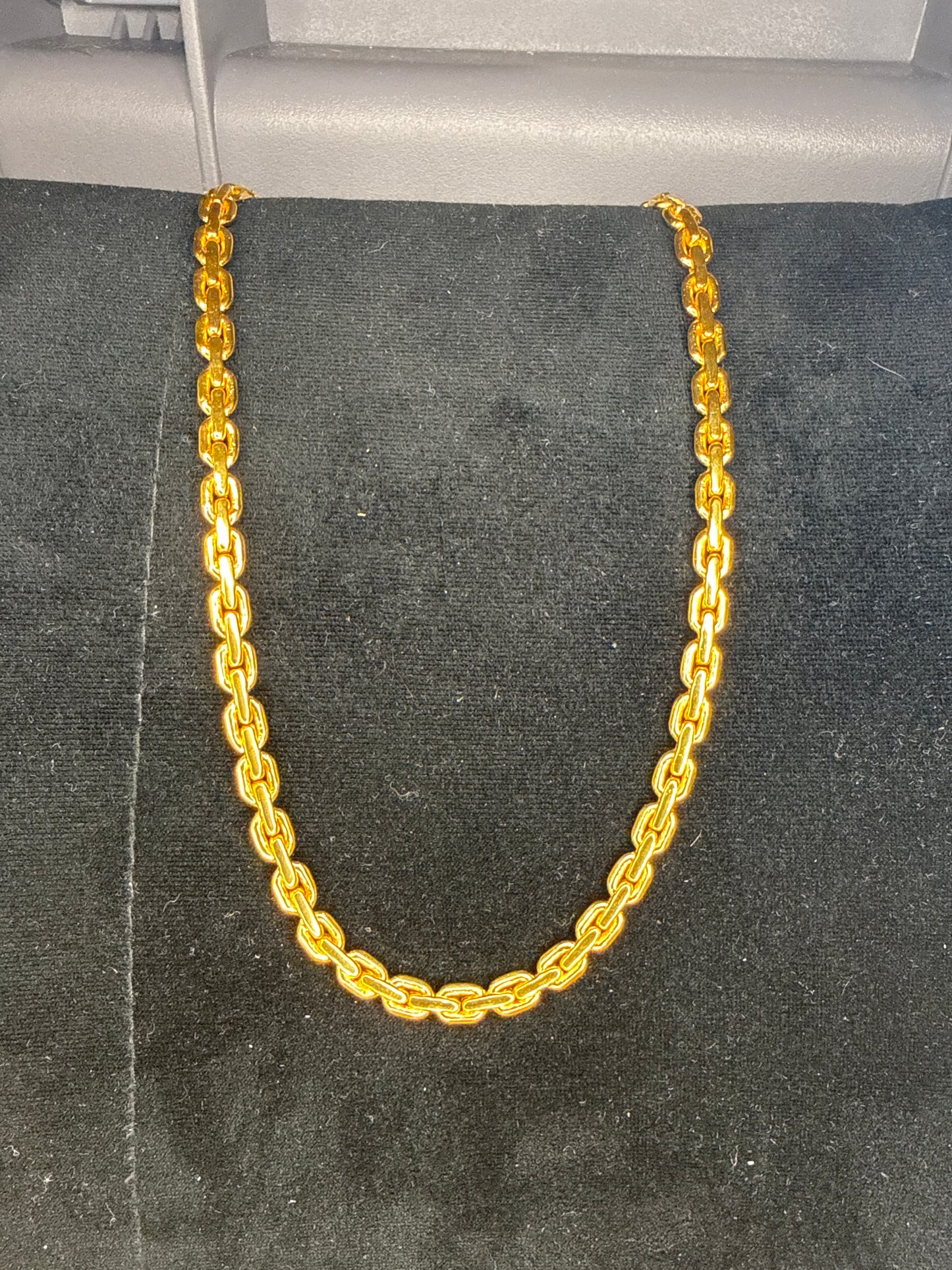 21 inch necklace 24K gold dipped ￼