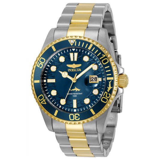 Invicta Pro Diver - 43mm, Steel, Gold, Blue