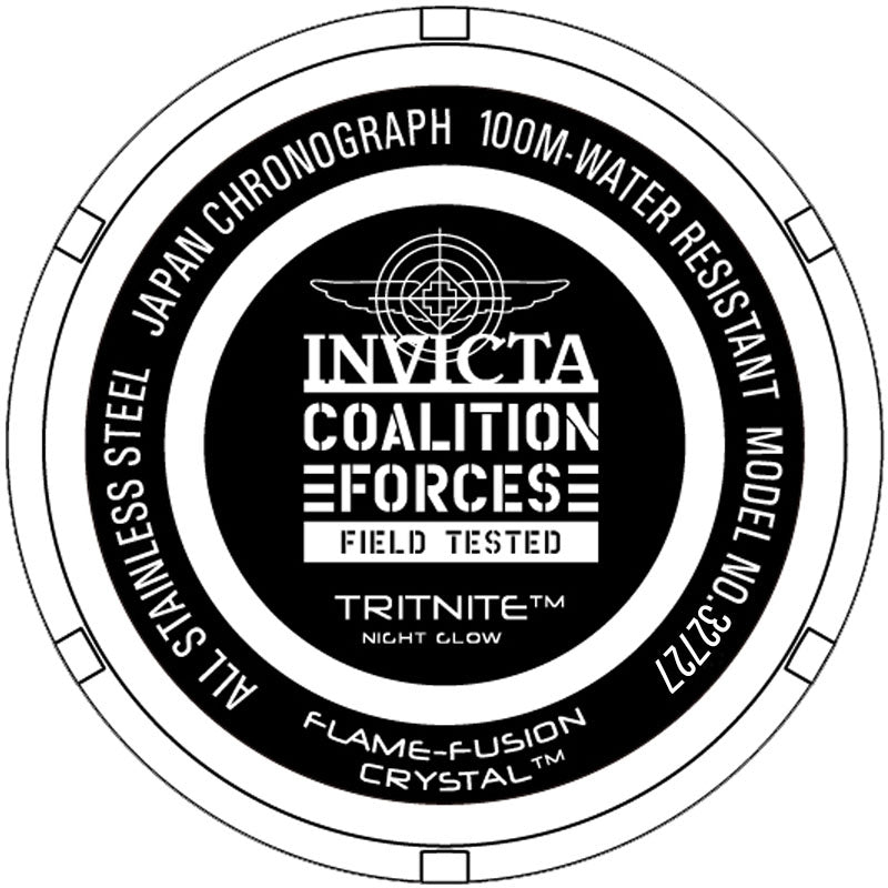 Invicta Coalition Forces Shadow Edition - 52mm Black Chrono Watch