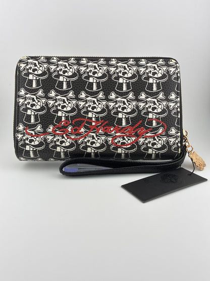 Ed Hardy tiger double zipper wallet