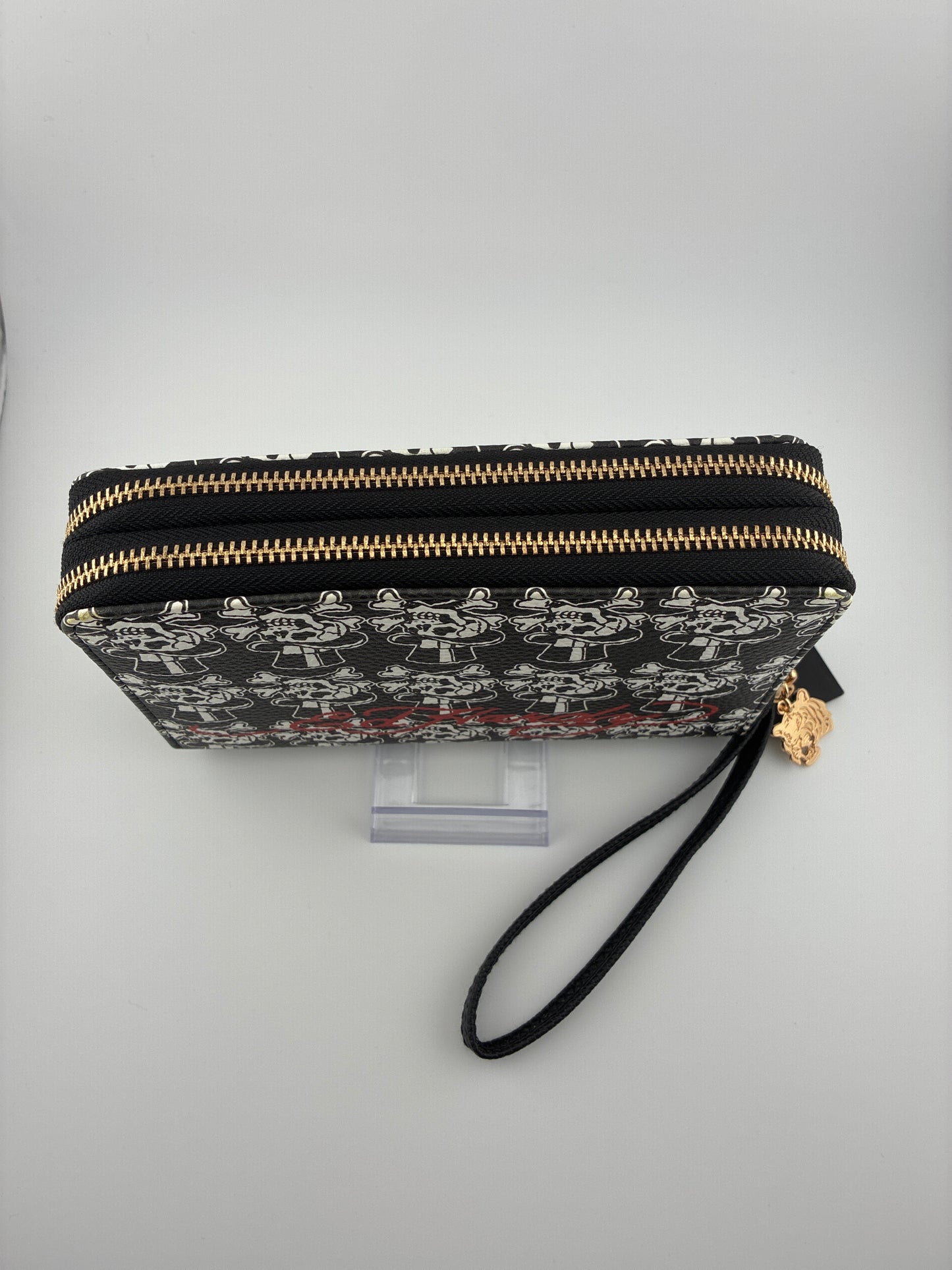 Ed Hardy tiger double zipper wallet