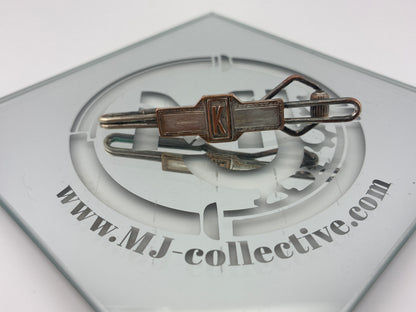 Swank K tie clip silver