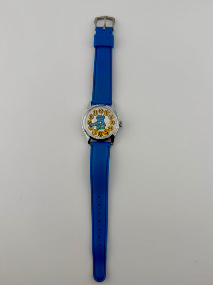 Unique! Vintage 1970s Bradley Cookie Monster manual mechanical watch ©️ Muppets Inc.