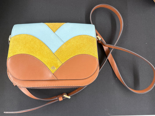 Kate Spade Nadine Patchwork Medium Flap Shoulder Bag-Warm Gingerbread Multi