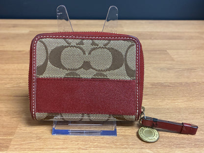 Vintage Coach compact, zip-around coin case / small wallet- C06B-40019