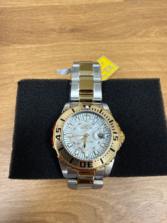 Invicta Pro Diver Swiss Ronda 585 Caliber Women's Watch w/ Mother of Pearl Dial - 30mm, Gold