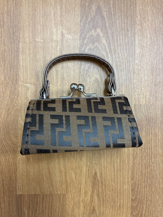 Mini Purse- Brown and black designer inspired pattern