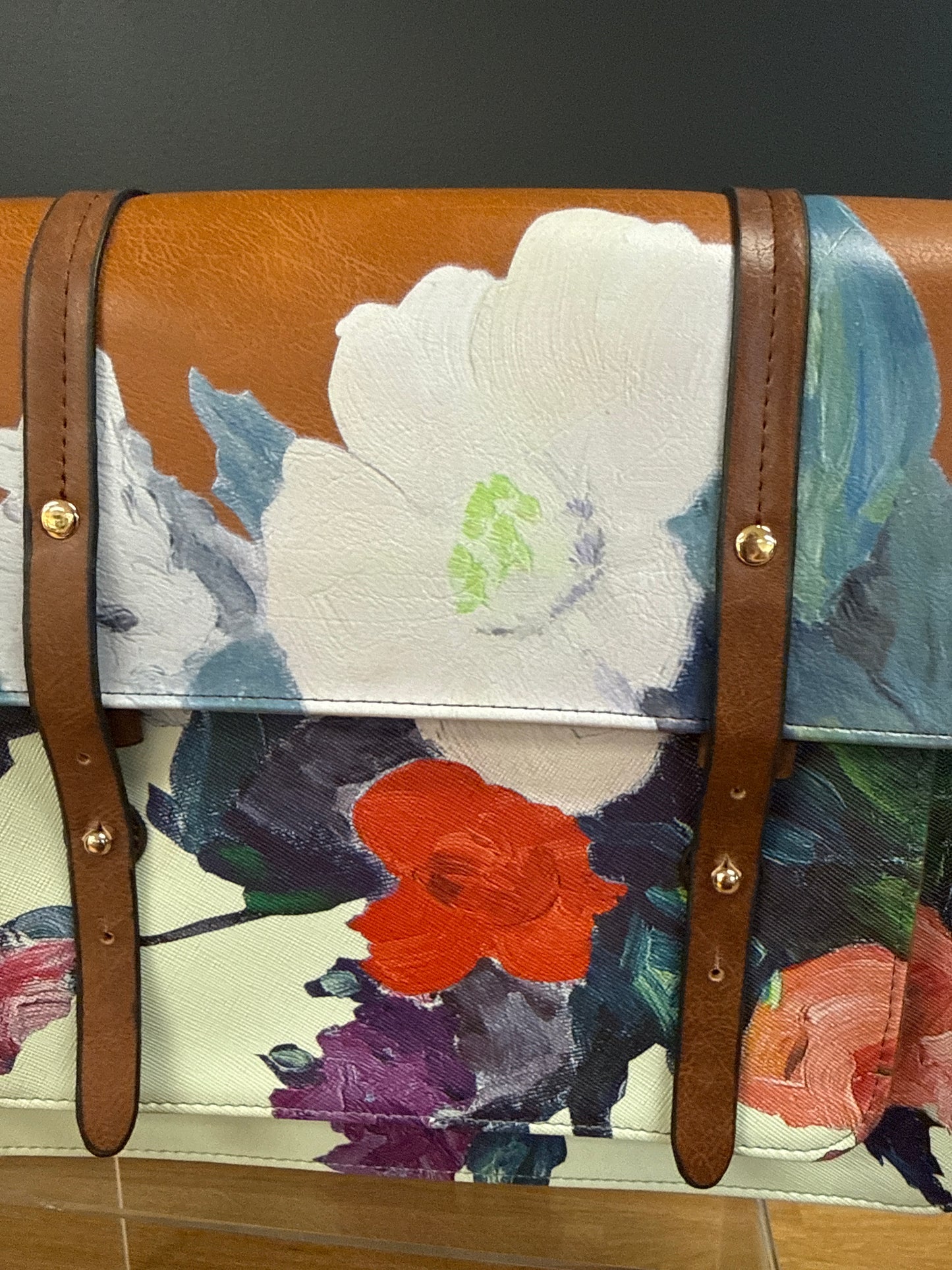 House of Disaster- 1916 Floral Satchel Messenger Bag