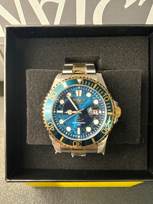 Invicta Pro Diver - 43mm, Steel, Gold, Blue