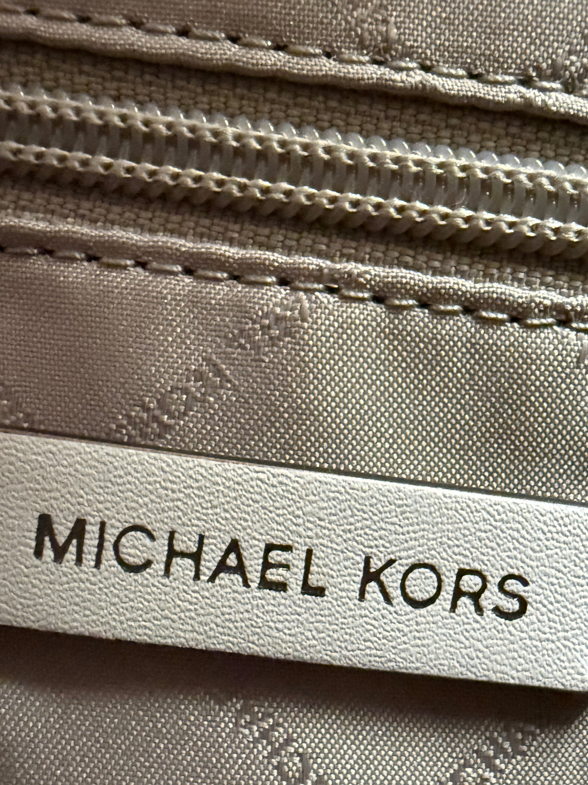 Michael Kors Manhattan Medium Contrast-Trim Leather Satchel, White with Neon