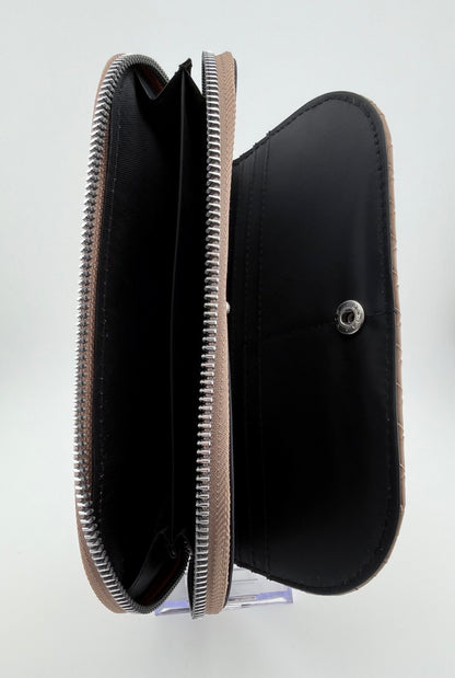 Mundi Chrissy Wallet/Clutch, Tan Basketweave