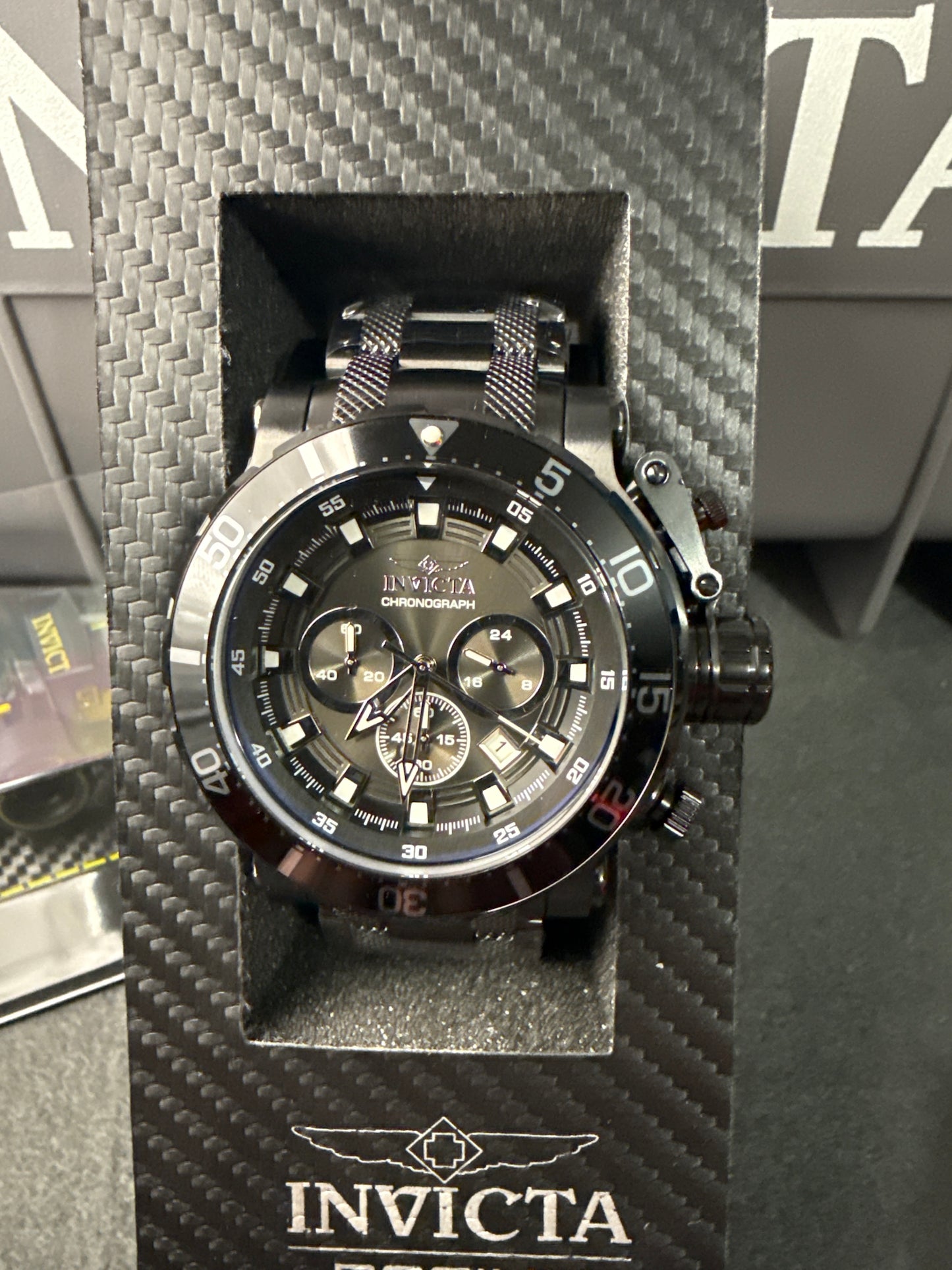 Invicta Coalition Forces Shadow Edition - 52mm Black Chrono Watch