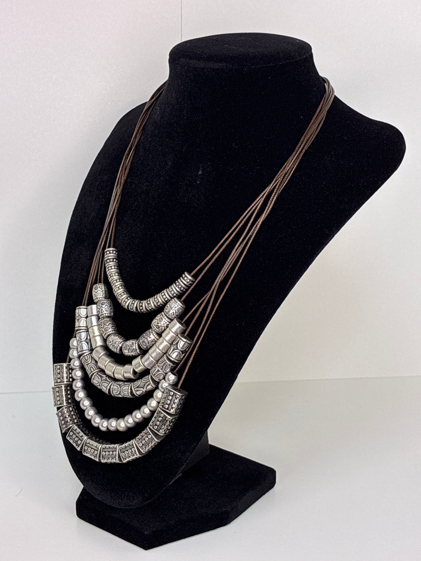 Style Center Statement Necklace- 6 Strand
