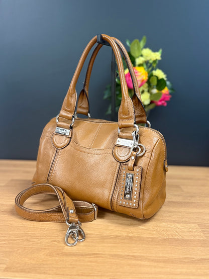 Tignanello Pebbled Leather Satchel Bag