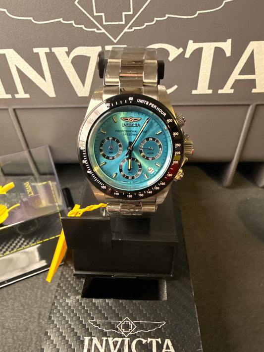 Invicta Speedway - 39.5mm, Light blue and Steel