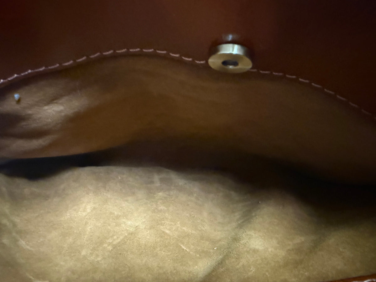 Patricia Nash Rosina Leather Satchel – Tan Cutout Tooled Pattern