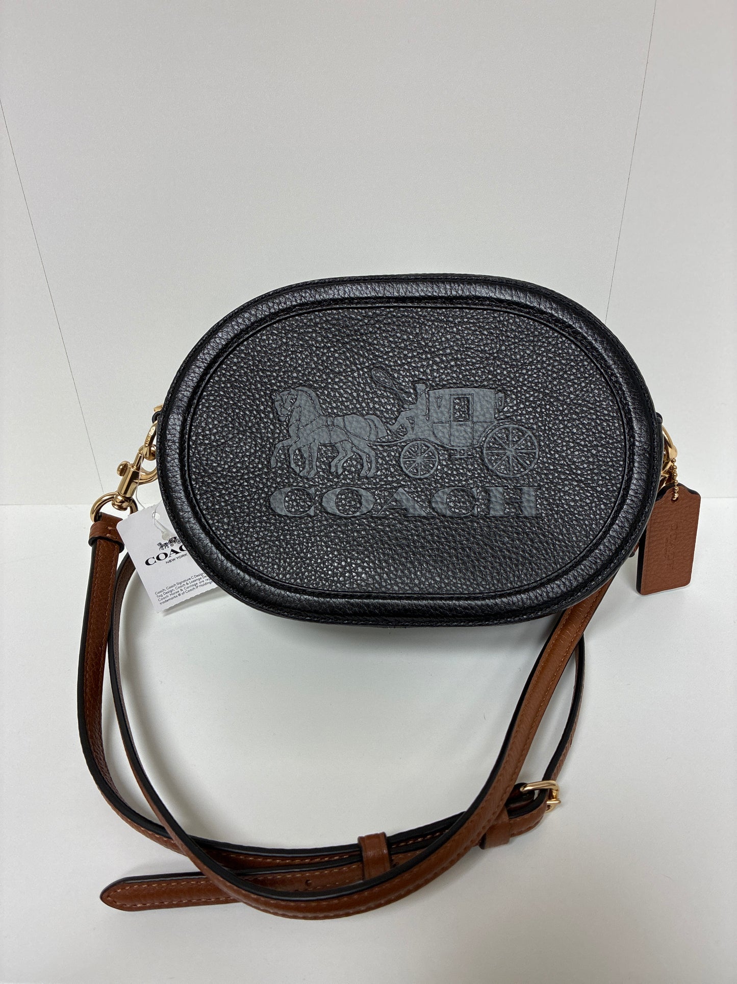 Coach- Embossed Leather Camera Bag