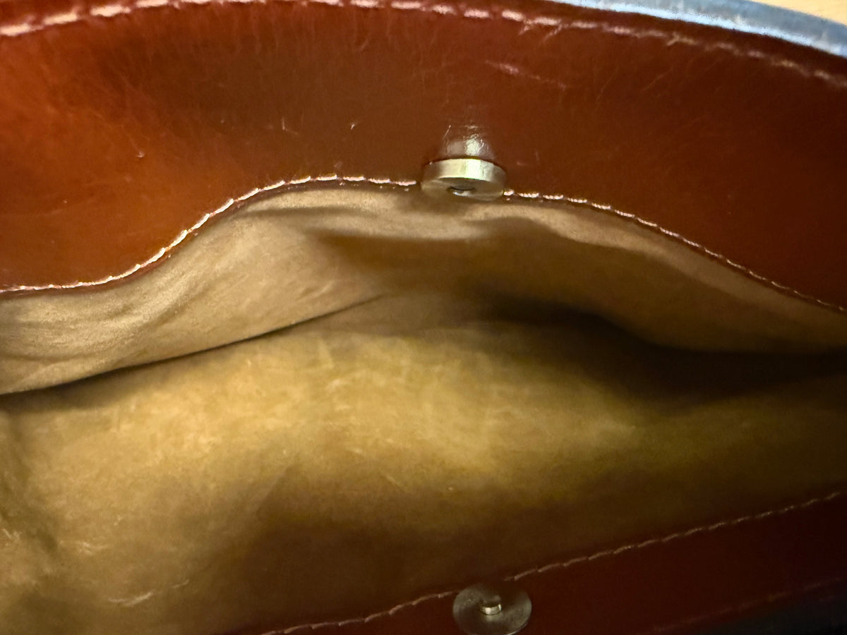 Patricia Nash Rosina Leather Satchel – Tan Cutout Tooled Pattern