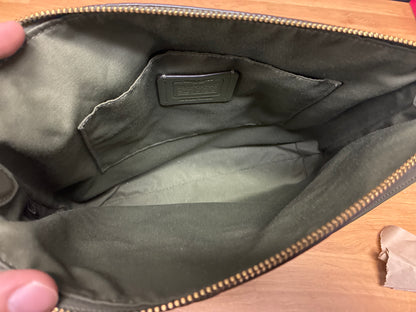 Coach Mae File Crossbody Bag in Signature Embossed Leather- Olive Green