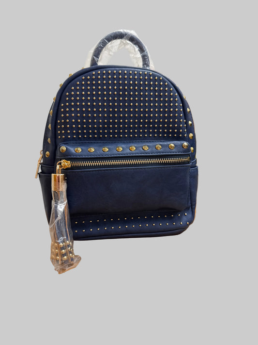Brentano Navy Studded Backpack, Small