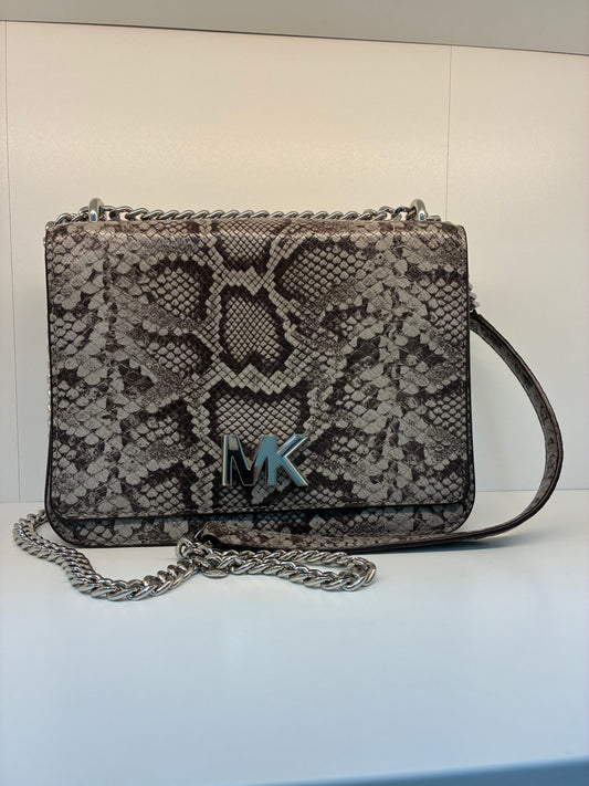 Michael Kors (MK)- Python Embossed Pearl Gray Leather