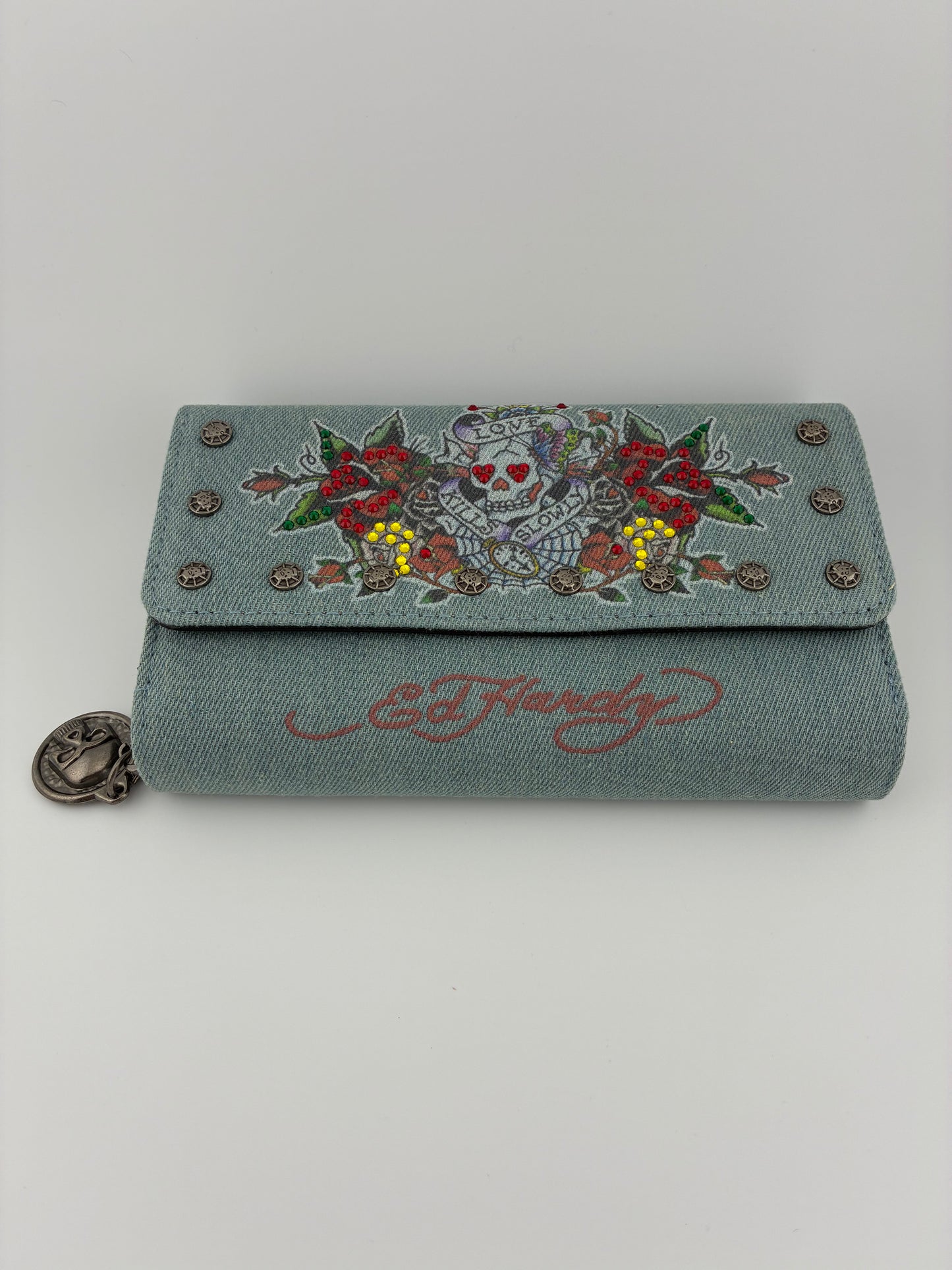 Ed Hardy - Love Kills Slowly denim wallet, New