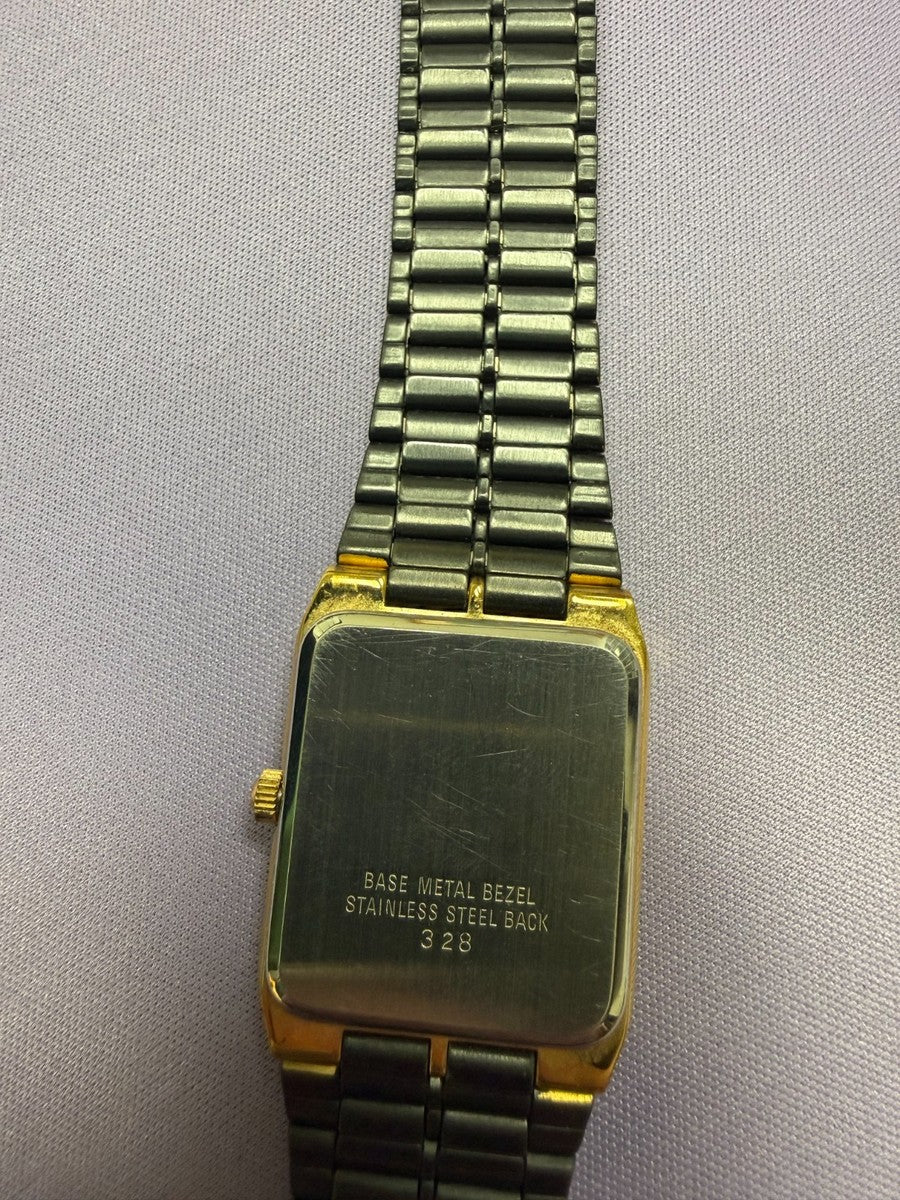 Vintage Jacques Prevard Watch- black and gold two-tone