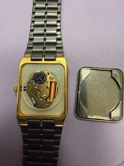 Vintage Jacques Prevard Watch- black and gold two-tone