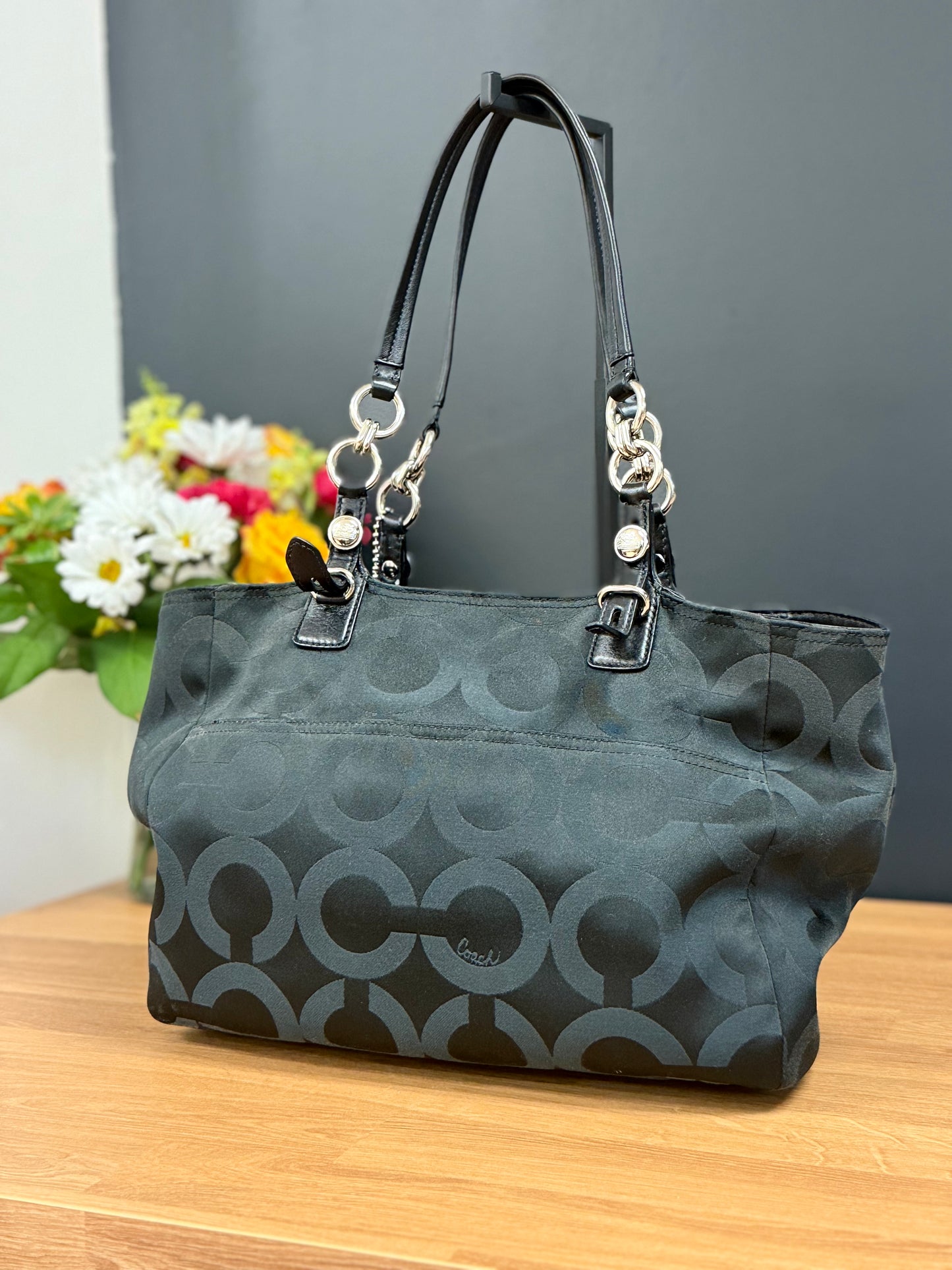 Coach Mia Tote Op Art Signature