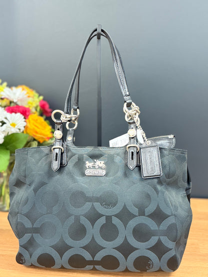 Coach Mia Tote Op Art Signature