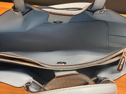 Michael Kors Hamilton leather satchel-Light Sky