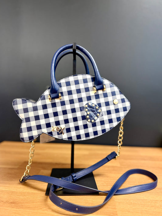 Betsey Johnson Xosea Gingham Fish Crossbody