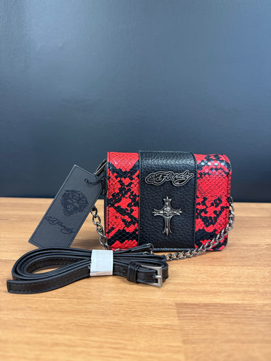 Ed Hardy Micro Crossbody Bag Wallet On Chain