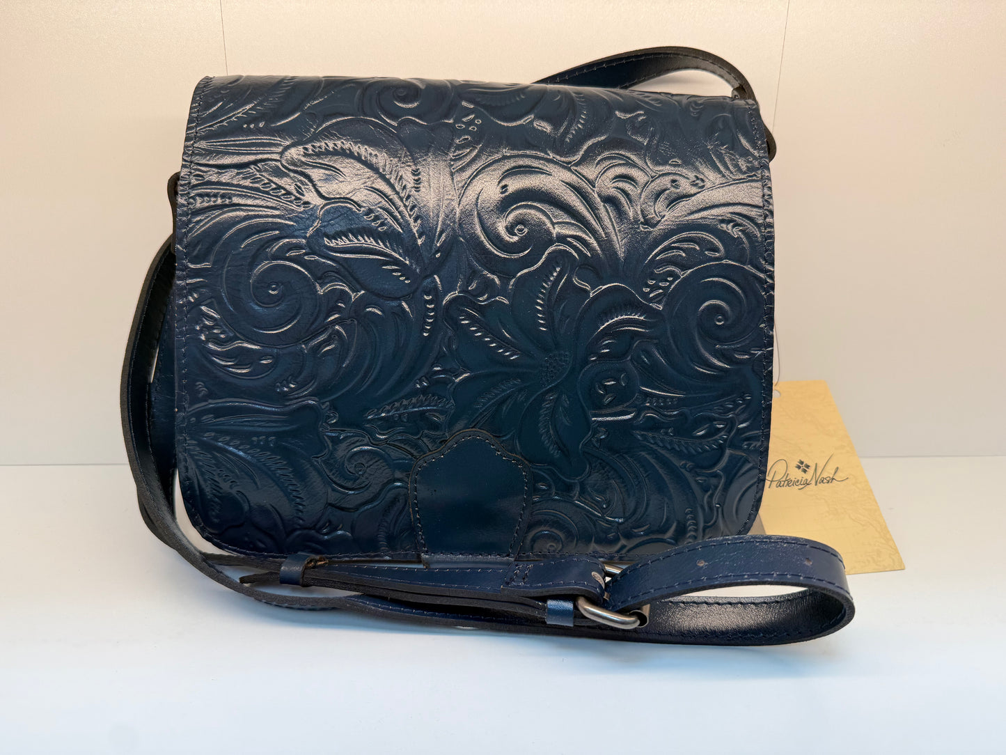 Patricia Nash Tooled Leather Ilina Flap Crossbody Bag