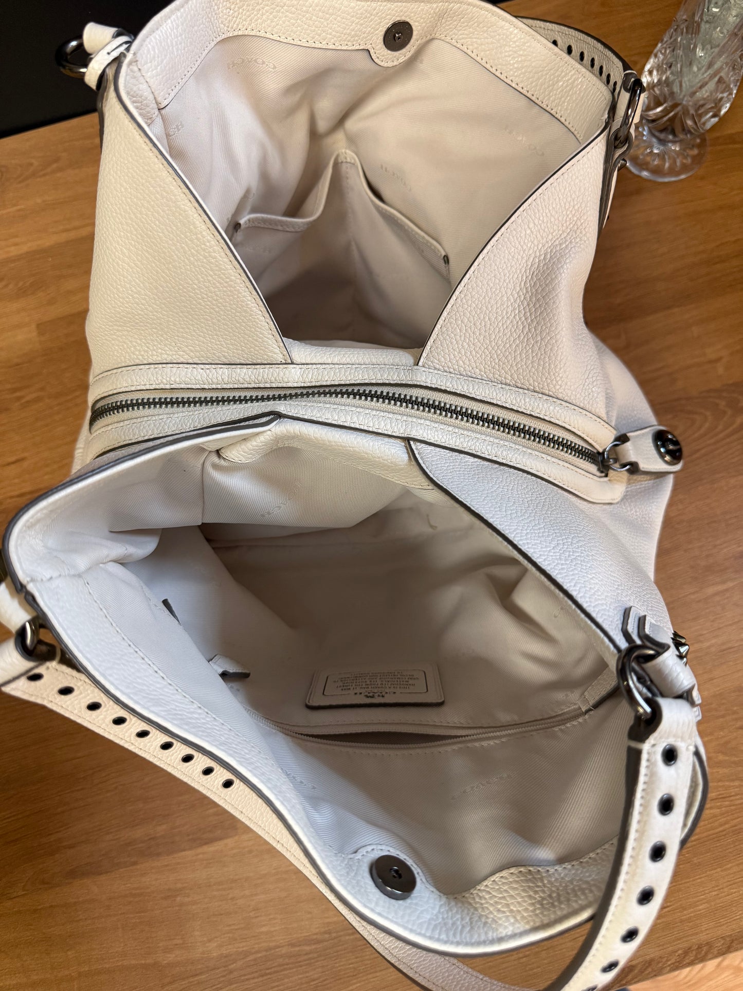 Coach Edie 31 in Chalk White