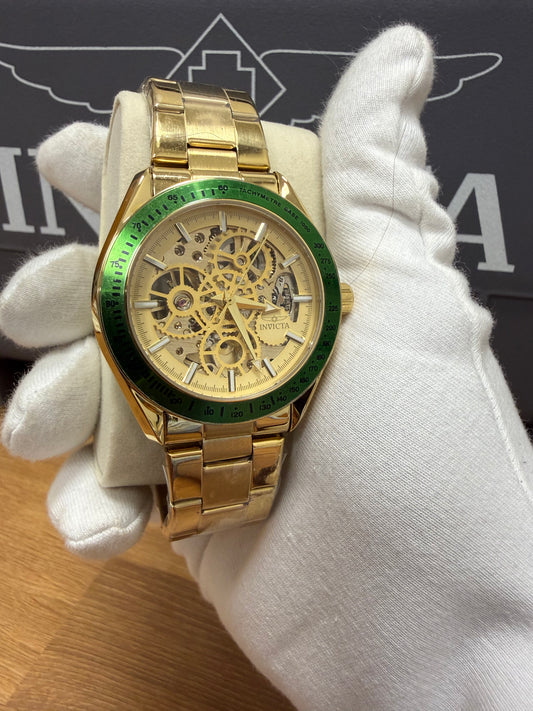 Invicta Objet D Art Excelsior Automatic Men's Watch w/ Skeleton Dial - 43mm, Gold