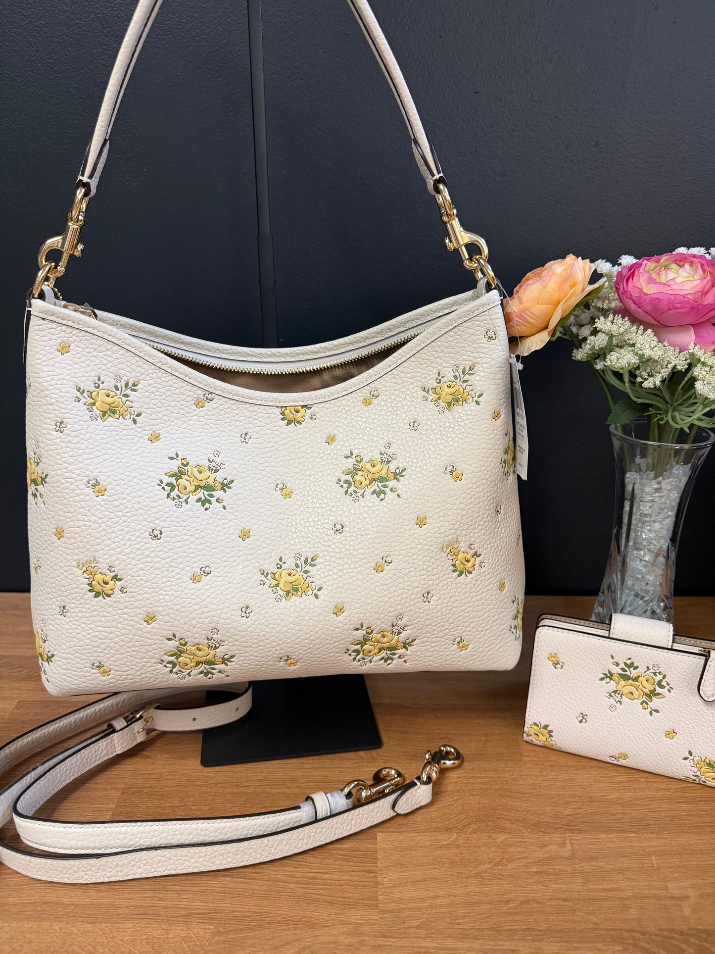 Coach Laurel Floral Print Crossbody Bag with Matching Wallet