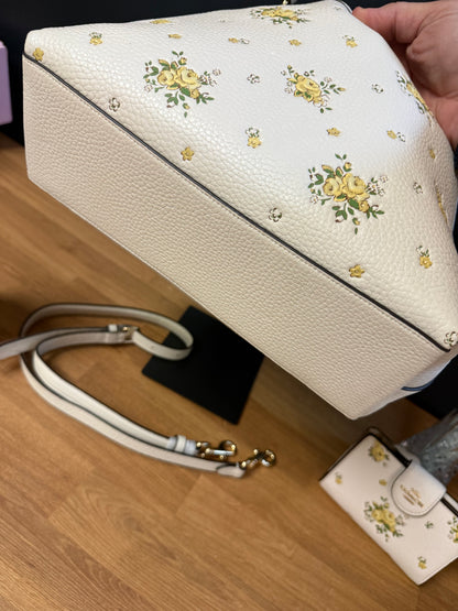 Coach Laurel Floral Print Crossbody Bag with Matching Wallet