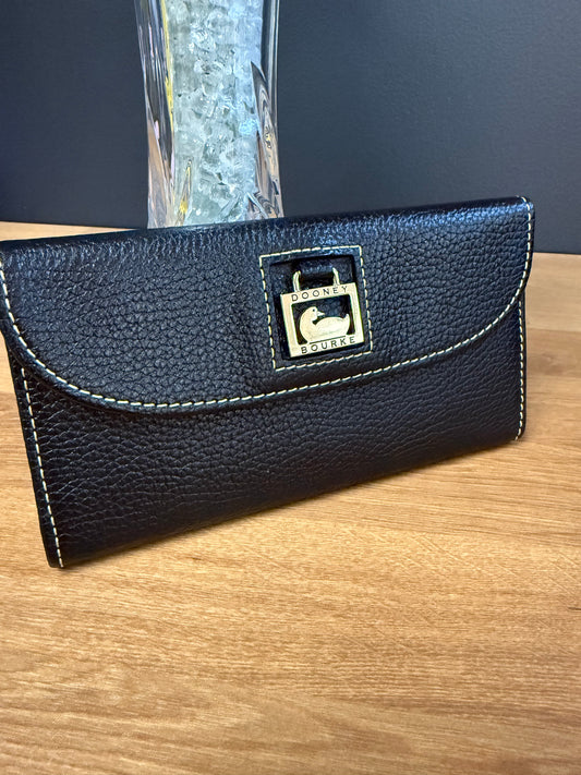 Dooney & Bourke Pebbled Leather Clutch - Black